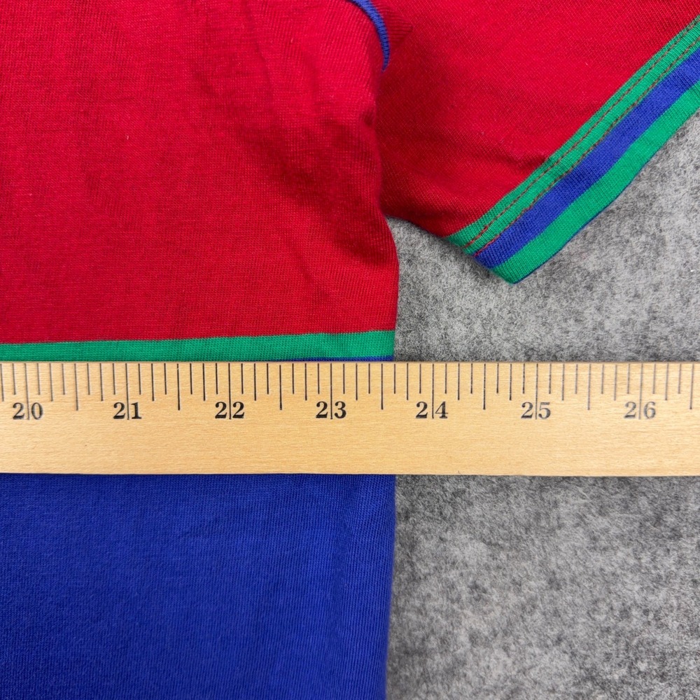 Guess T Shirt Mens Large Multi Color Striped Guess Originals Cotton 90s Hip Hop - Picture 9 of 12